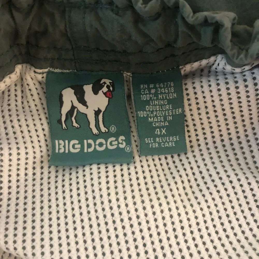 Big Dogs Cargo Mesh Lined Shorts Swim Trunks Sz. 4X Olive Green Outdoors Summer